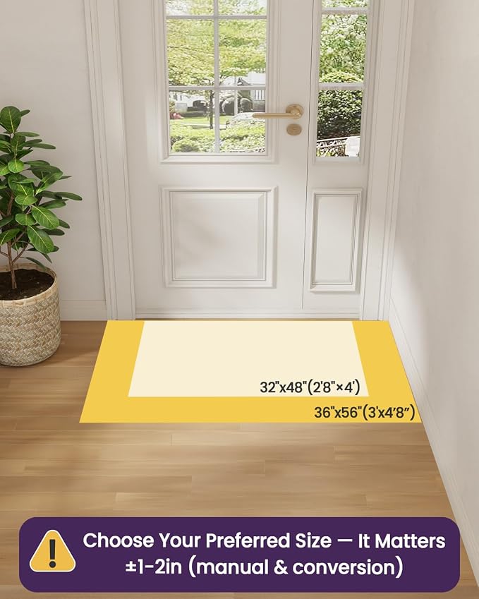 DEXI Ultra Thin Door Mat Indoor Entrance 35x56, Non Slip Rubber Backed Entryway - Image 2