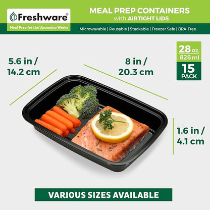 Freshware Meal Prep Containers 1 Compartment Food Storage Containers - Image 3