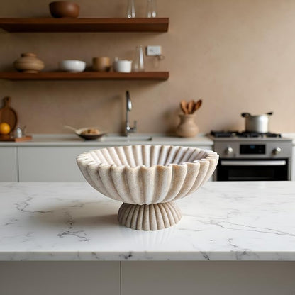 10" Large Decorative Bowl decor, Scalloped Bowls - Image 9