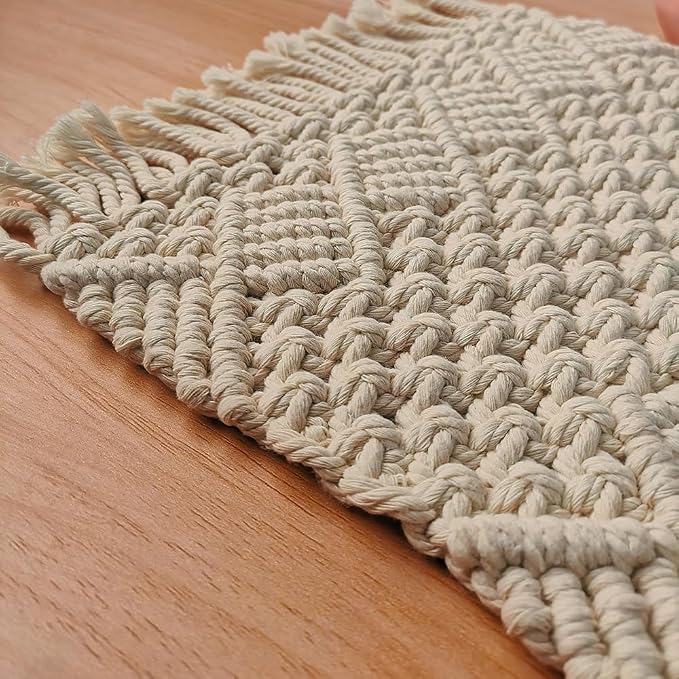Handmade Cotton Woven Crochet Placemat - Image 4