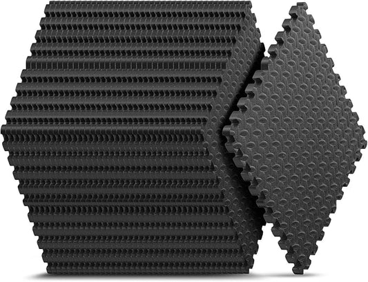 36 Pack Home Gym Mat, Puzzle Exercise Mat, EVA Interlocking Foam Floor Tiles by NazhuraGoodCompanionAtHome
