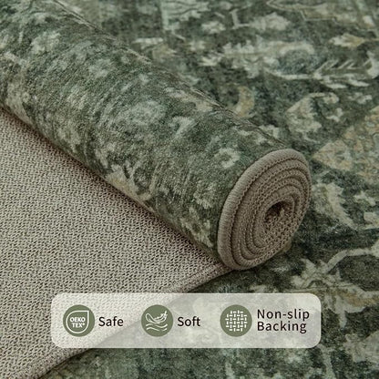 Rugxara 5x7 Area Rugs for Living Room Bedroom, Washable Rug, Non Slip & Low - Image 7
