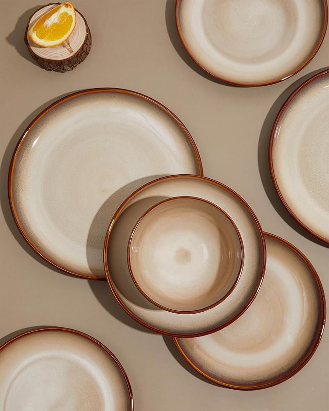 Stoneware Dinnerware Set Service - Image 3