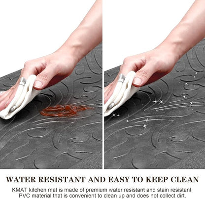 KMAT 2PCS Kitchen Mat Cushioned Anti-Fatigue Floor Mat, Waterproof Non-Slip - Image 4