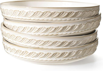 Pasta Bowls, 50oz Large Salad Serving Bowls, 9.75'' Plates Bowls Set of 4 by Artena