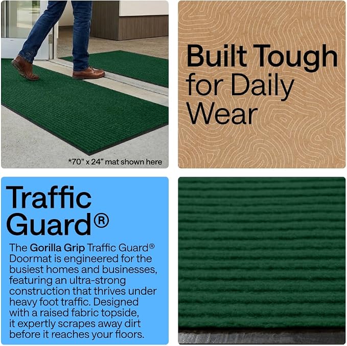 GORILLA GRIP Waterproof Traffic Guard Door Mat, Heavy Duty Entryway Mats - Image 3