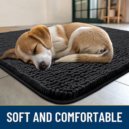 Smiry Dog Door Mat for Muddy Paws 59x24, Absorbent Dirt Trapper, Non-Slip - Image 2