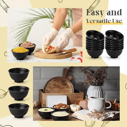 Tioncy 50 Pcs Bowls Set Unbreakable Dessert Soup Salad Bowls - Image 3