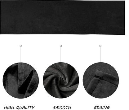 BALCONY & FALCON Table Runner Velvet Black 14"x71" | Elegant, Fall Decor - Image 2