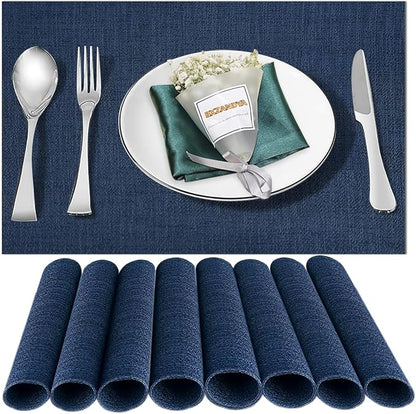Placemats Set of 8, Heat and Stain Resistant Indoor/Outdoor Place mats by BxzanDya-LifeSmartMaker