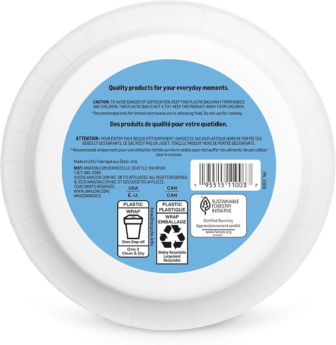 Amazon Basics Ultra Disposable Paper Bowls, 20 Oz, Microwave Safe, Soak Proof - Image 7
