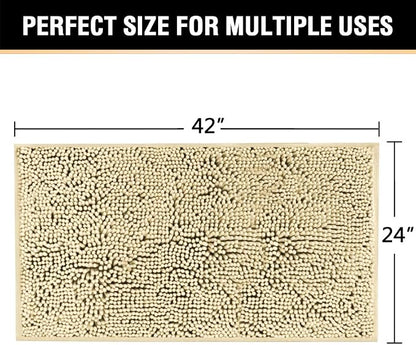 H.VERSAILTEX Microfiber Bath Rugs Chenille Floor Mat Ultra Soft Washable - Image 2