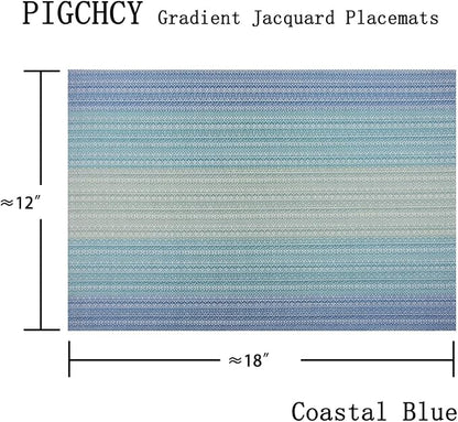 PIGCHCY Placemats Set of 12 Washable Durable Place Mats Vinyl Heat Resistant - Image 2