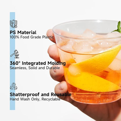 RACETOP 9 oz 200 packs Clear Disposable Plastic Cups, Durable Plastic Cups - Image 4