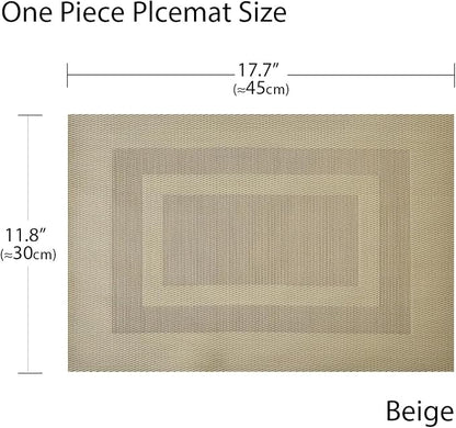 PIGCHCY Placemats Set of 8 Washable Durable Place Mats Vinyl Heat Resistant - Image 2