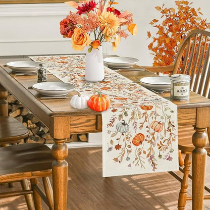 RABUSOFA Fall Table Runner 13x48 Inch Pumpkins Fall Decor - Image 4