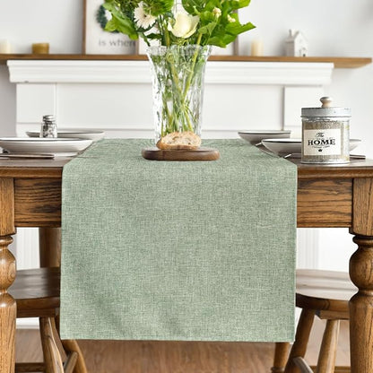 Artoid Mode Sage Green Table Runner, Seasonal Spring Summer Washable Kitchen - Image 7