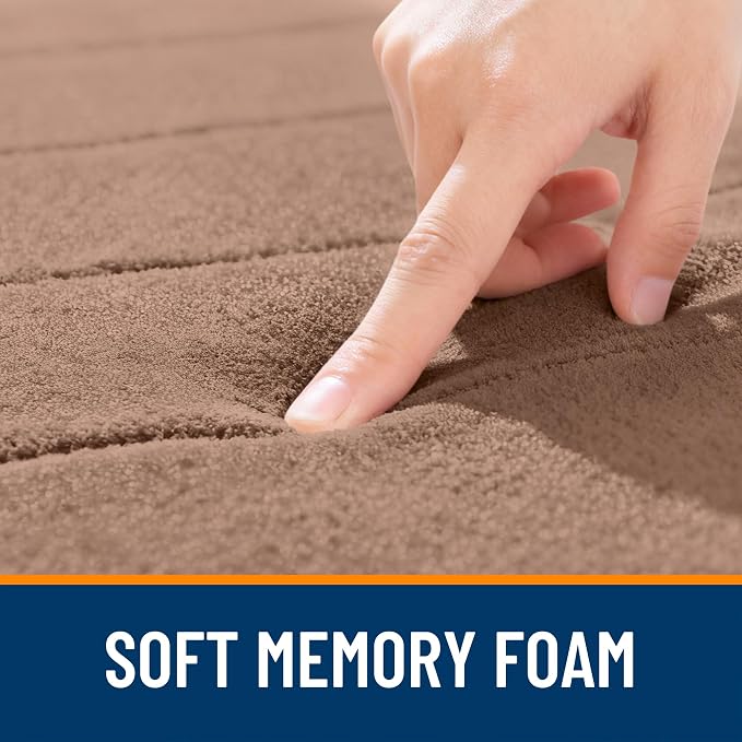 OLANLY Memory Foam Toilet Rugs U Shaped 24x20, Super Soft Absorbent Contour - Image 6
