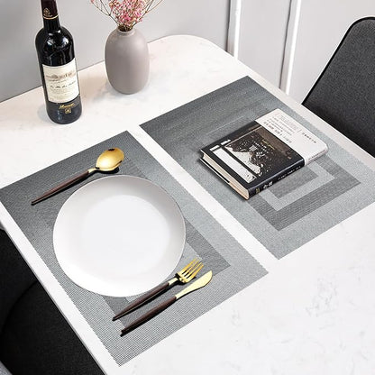 PIGCHCY Placemats Set of 8 Washable Durable Place Mats Vinyl Heat Resistant - Image 6