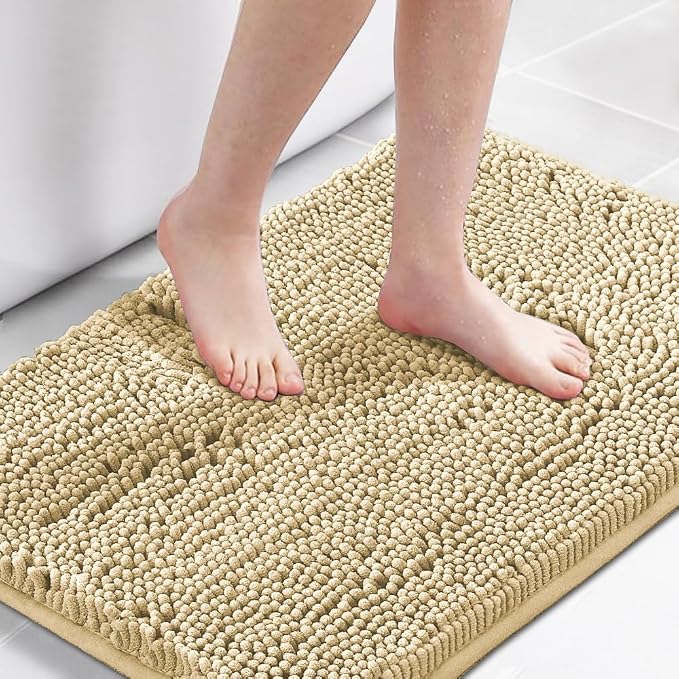 H.VERSAILTEX Bath Mat for Bathroom Non Slip Luxury Chenille Ultra Soft Bath by HVERSAILTEX