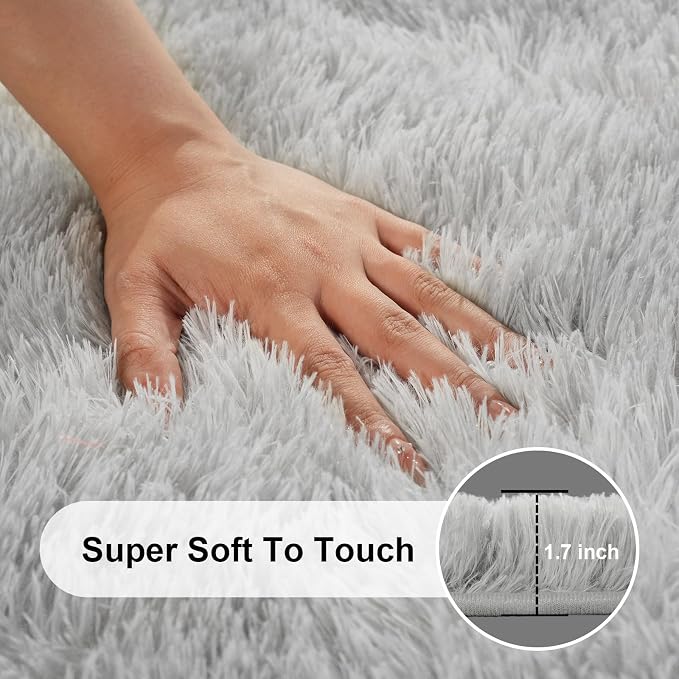 4x6 Rugs for Bedroom, Fluffy Area Rugs for Living Room, Small Fuzzy Shag Soft - Image 2