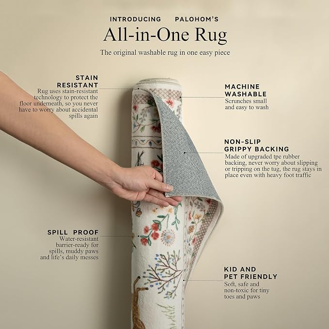 Machine Washable Kitchen Runner Rugs: 2'x10' Hallway Runner Non Slip Low Pile - Image 4