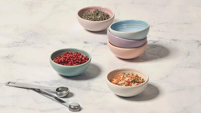 Le Creuset Stoneware Set Of 6 Vancouver Pinch Bowls, Pastel Multi Color - Image 5