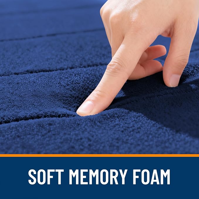 OLANLY Memory Foam Bath Mat 59x35, Super Soft Absorbent Bathroom Rugs, Quick Dry - Image 5