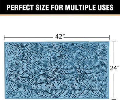 H.VERSAILTEX Microfiber Bath Rugs Chenille Floor Mat Ultra Soft Washable - Image 2