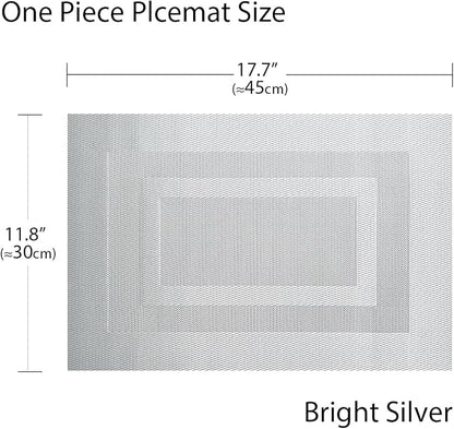 PIGCHCY Placemats Set of 12 Washable Durable Place Mats Vinyl Heat Resistant - Image 2