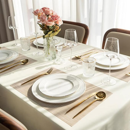 Placemats Set of 6 Vinyl/Plastic Woven Place Mats - Image 6