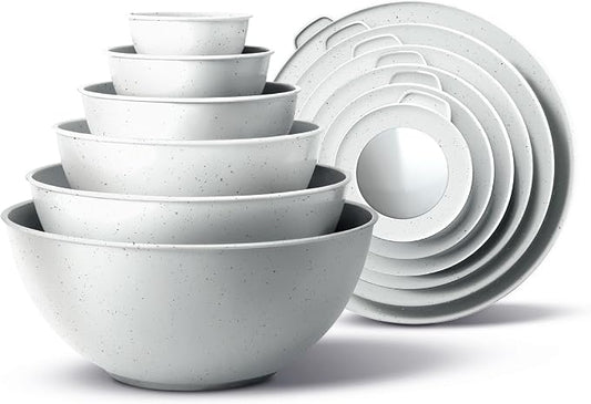 COOK WITH COLOR Mixing Bowls with TPR Lids by CookwithColor