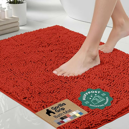 GORILLA GRIP Bath Rug Mat 60x24, Thick Soft Absorbent Chenille, Quick Dry by Unknown