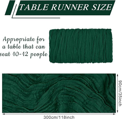 6 Pack Cheesecloth Table Runner 10Ft Christmas Gauze Boho Table Runners - Image 2