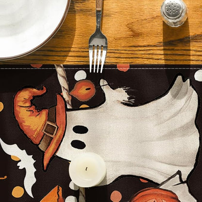 Artoid Mode 210 GSM Halloween Table Runner 13x60 Inch Home Party Decor | Ghost - Image 7