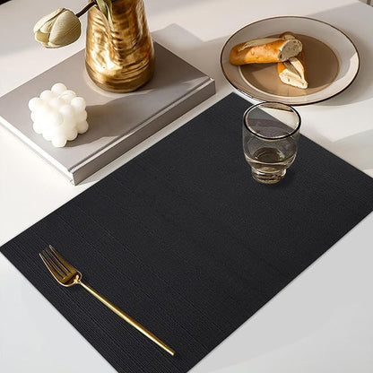 Vinyl Placemats Set of 8, PVC Woven Washable Non-Slip Table Mats, Heat - Image 5