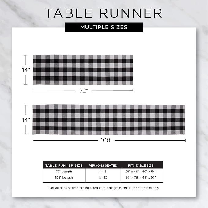 DII Dobby Stripe Table Runner, 13x108 Black & Cream Background | Woven - Image 10