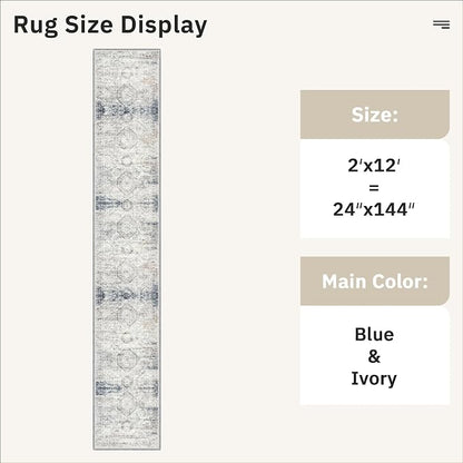 Soalmost Runner Rug 2x12 Washable Non-Slip Hallway Runner Rugs - Image 5