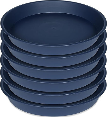 6 Pack of 12 inch Plant Saucer, Heavy Duty Plastic Plant Saucer 12" Round by Bleuhome