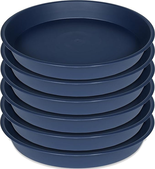 6 Pack of 12 inch Plant Saucer, Heavy Duty Plastic Plant Saucer 12" Round by Bleuhome