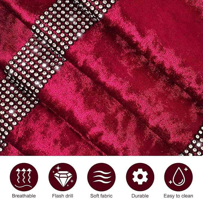 Jiino Red Table Runner 120 Inches Long - Image 5