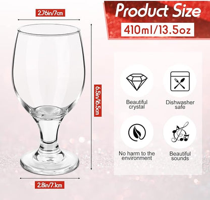 Patelai Set of 48 Water Goblet, 13.5 oz Clear Drinking Glasses Bulk Dishwasher - Image 2