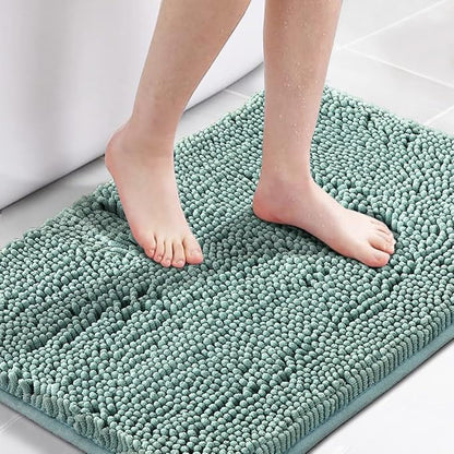 H.VERSAILTEX Bath Mat Bathroom Non Slip Extra Thick Chenille Rug 17" x 24" by HVERSAILTEX