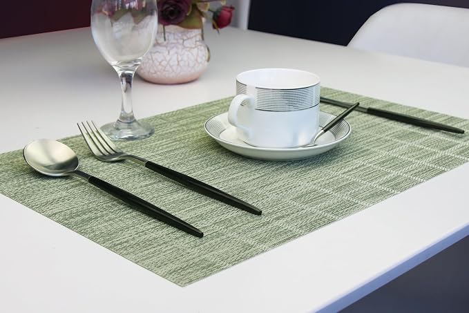 PIGCHCY Countryside Placemats Set of 4 Woven Heat Resistant Placemats Washable - Image 7