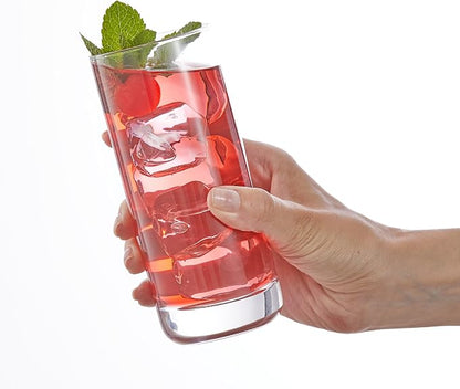 JoyJolt Faye 13oz Highball Glasses, Mojito Glass Cups, Tom Collins Bar Glassware - Image 7