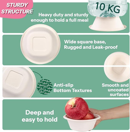 16 Oz Small Paper Bowls Disposable Bowl - Image 3