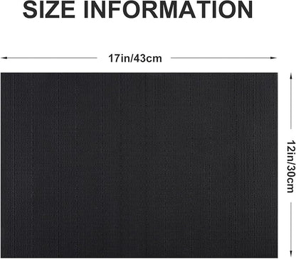 Vinyl Placemats Set of 6, PVC Woven Washable Non-Slip Table Mats, Heat - Image 4