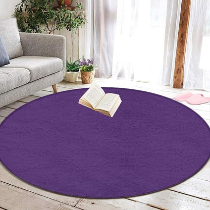 Machine Washable Modern Round Area Rug, Room Sofa Yoga Soft Round Carpet - Image 5