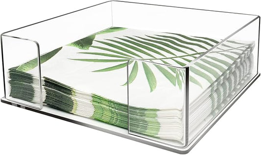Square Acrylic Napkin Holder for Table Clear Servilletero for Paper Napkin | by Simetufy