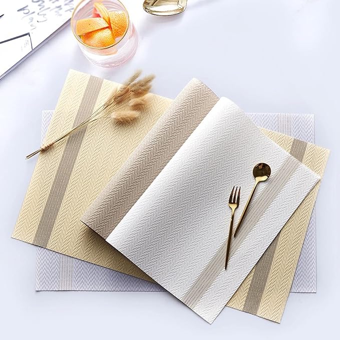 PIGCHCY Luxurious Placemats Set of 6, 18 x 12 inches Elegant Placemats Non-Slip - Image 7